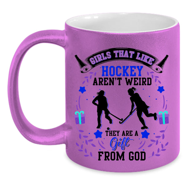 They Are A Gift From God Coffee Mug, Hockey Aren't Weird Accent Mug