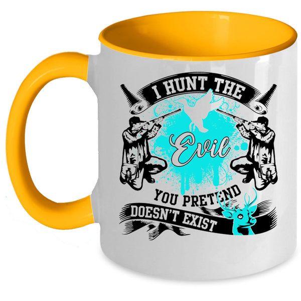 Cool Gift For Hunter Coffee Mug, I Hunt Accent Mug