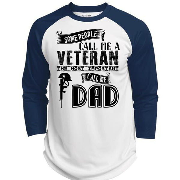 Some People Call Me A Veteran T Shirt, Father's Day T Shirt  (Polyester Game Baseball Jersey)