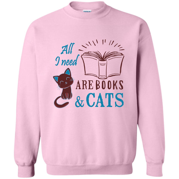 I'm A Coolest Book Reader T Shirt, All I Need Are Books & Cats Sweatshirt