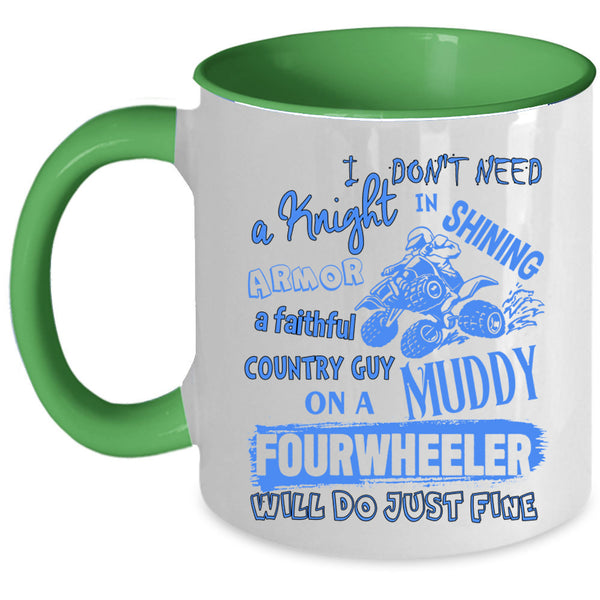 Country Guy Coffee Mug, Country Guy On A Muddy Fourwheeler Accent Mug