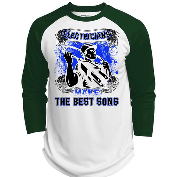 Electricians Make The Best Sons T Shirt, I Love Electrician T Shirt, Awesome T-Shirts  (Polyester Game Baseball Jersey)