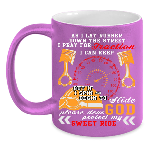 I Pray For Traction Coffee Mug, Funny Gift For Trucker Coffee Cup