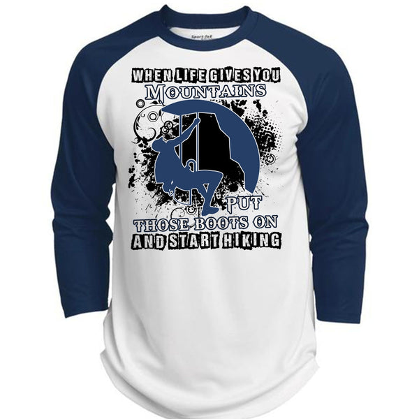 Start Hiking T Shirt, I Love Hiking T Shirt, Awesome T-Shirts  (Polyester Game Baseball Jersey)