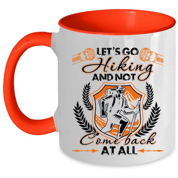 Awesome Hiking Coffee Mug, Let's Go Hiking Accent Mug