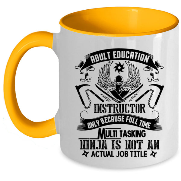 Cool Instructor Coffee Mug, Adult Education Instructor Accent Mug