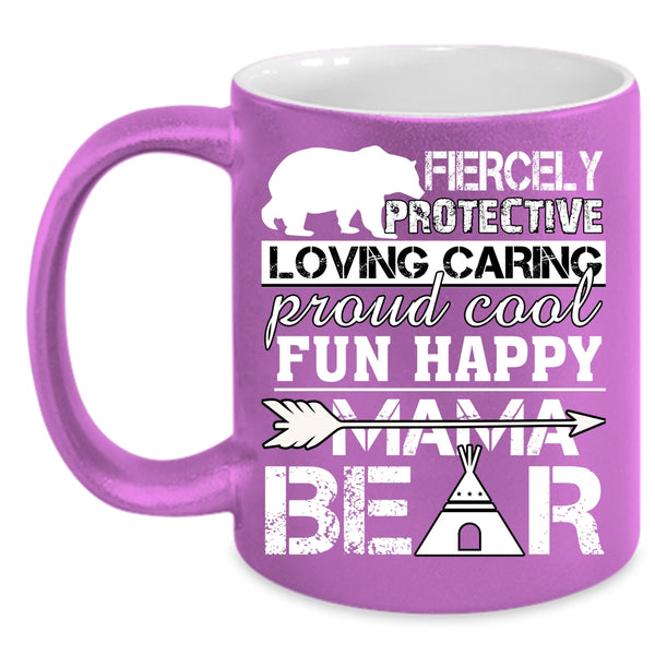 Fun Happy Mama Bear Coffee Mug, Funny Gift For Mama Coffee Cup