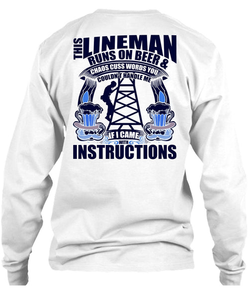 This Lineman Runs On Beer T Shirt, I Love Lineman T Shirt