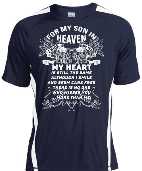 For My Son In Heaven T Shirt, The Pain In My Heart T Shirt, Cool Shirt