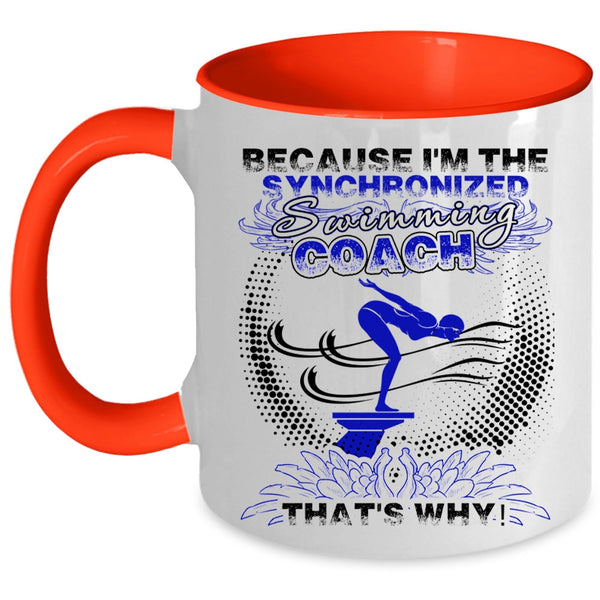Awesome Swimming Coach Coffee Mug, I'm The Swimming Coach Accent Mug