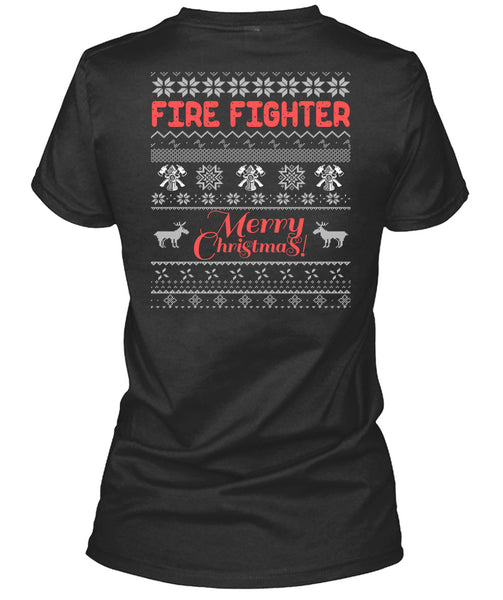Firefighter Merry Christmas T Shirt, Being A Firefighter T Shirt