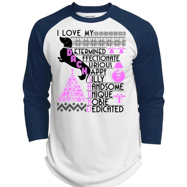 I Love My Dachshund T Shirt, I Love My Dog T Shirt, Awesome T-Shirts  (Polyester Game Baseball Jersey)