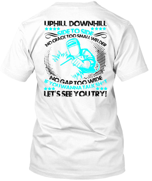 A black t-shirt with the shopify logo