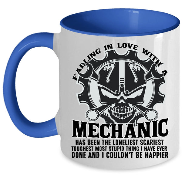 I Love Mechanic Coffee Mug, Falling Love With A Mechanic Accent Mug