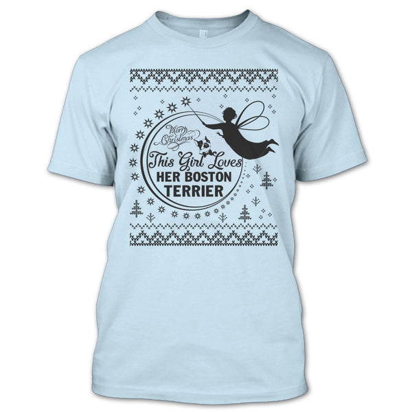 Merry Christmas T Shirt, Coolest Boston Terrier T Shirt