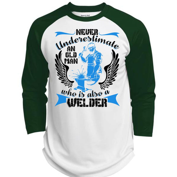 Old Man Who Is Also A Welder T Shirt, I Love Welding T Shirt, Awesome T-Shirts  (Polyester Game Baseball Jersey)