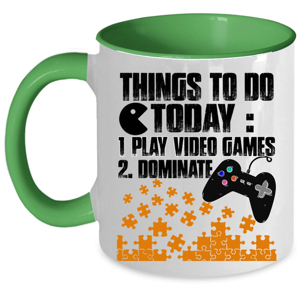 Play Video Games Coffee Mug, Things To Do Today Accent Mug