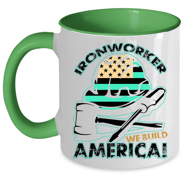 We Build America Coffee Mug, Ironworker Accent Mug