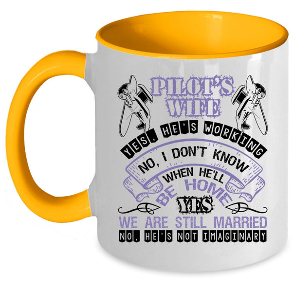 Cool Gift For Pilot's Wife Coffee Mug, Pilot's Wife Accent Mug