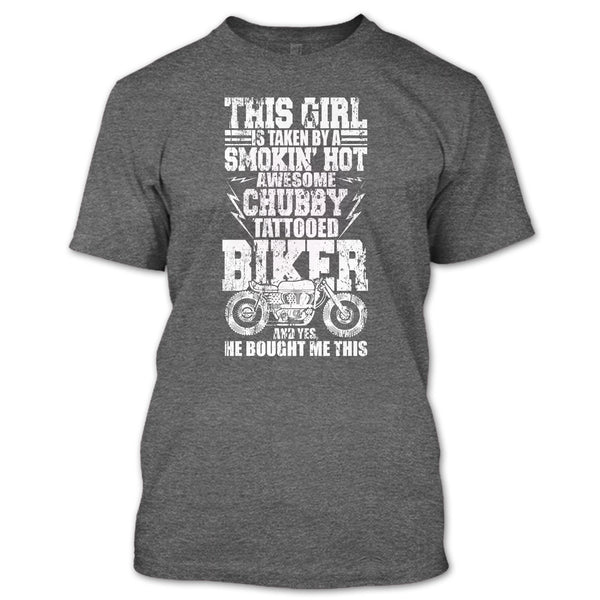 Chubby Tattooed Biker T Shirt, Coolest Tattooed Biker T Shirt