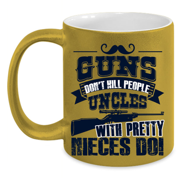 Awesome Uncles Coffee Mug, Uncles With Pretty Nieces Accent Mug