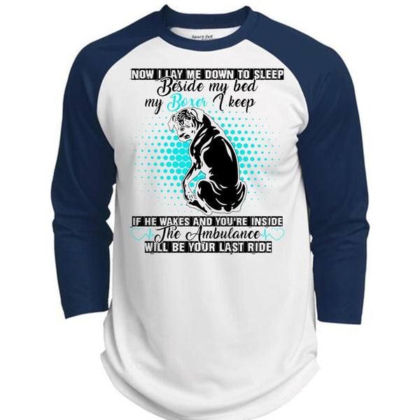 Sleep Beside My Bed My Boxer T Shirt, I Love My Dog T Shirt, Awesome T-Shirts  (Polyester Game Baseball Jersey)