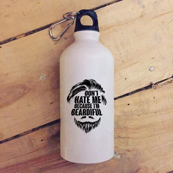 Don't Hate Me Because I'm Beardiful 20 oz Stainless Steel Bottle,Gift For My Daddy Outdoor Sports Water Bottle