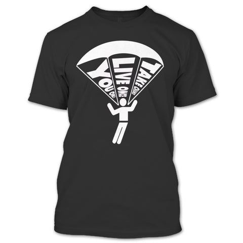 A black t-shirt with the shopify logo