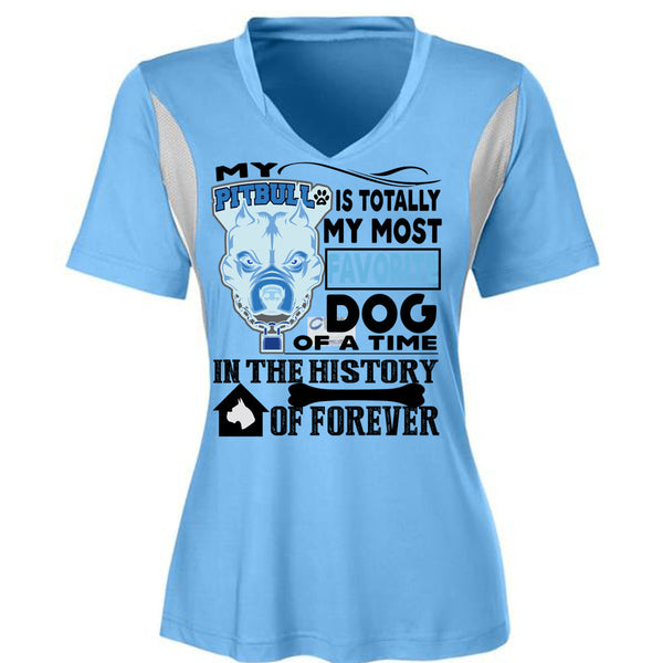 My Pit Bull Is Totally My Most Favorite Dog T Shirt, I Love My Dogs T Shirt, Awesome T-Shirts