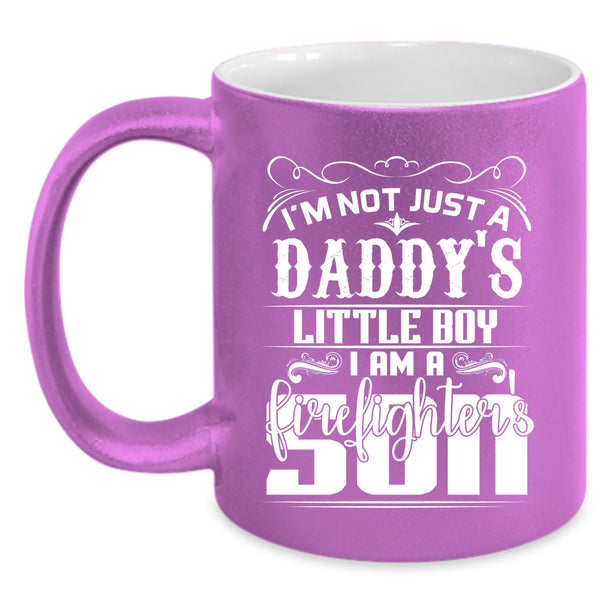 I Am A Firefighter's Son Coffee Mug, Daddy And Son Coffee Cup