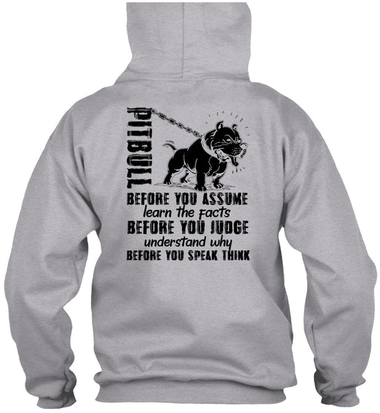 Pit Bull Before You Assume T Shirt, I Love Pit Bull T Shirt