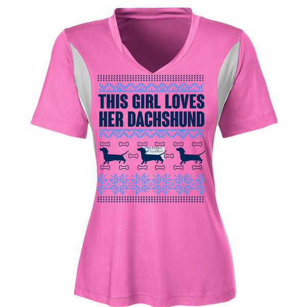 This Girl Loves Her Dachshund T Shirt, This Girl Loves Christmas T Shirt, Awesome T-Shirts