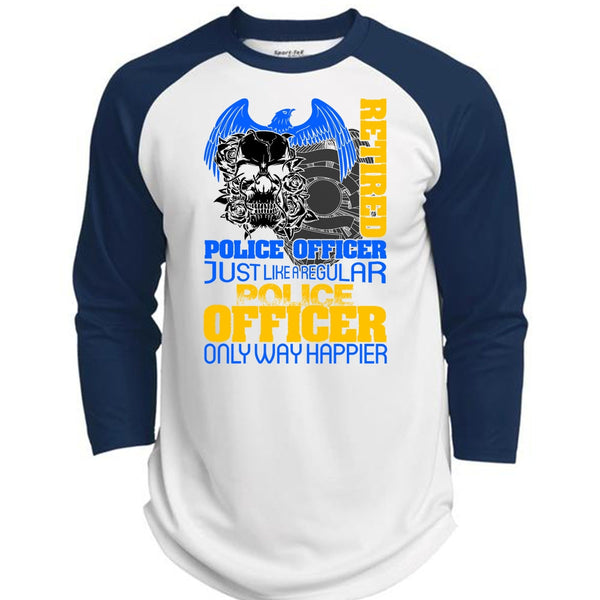 Retired Police Officer T Shirt, I Love Police T Shirt, Awesome T-Shirts  (Polyester Game Baseball Jersey)