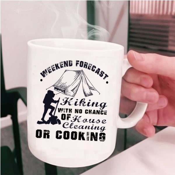 Outdoor Coffee Mug, Weekend Forecast Hiking Cup