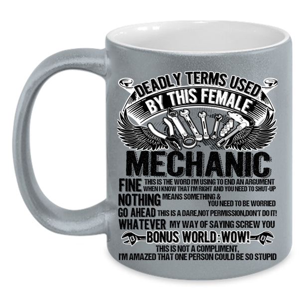 Cute Gift For Female Mechanic Coffee Mug, Female Mechanics Accent Mug