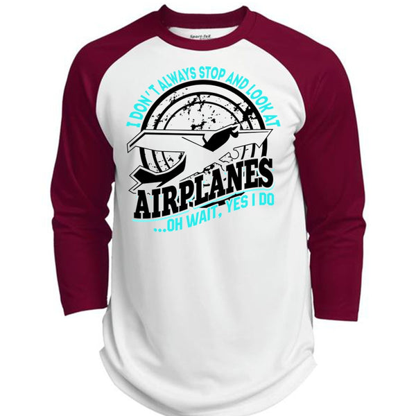 Look At Airplanes T Shirt, I Love Pilot T Shirt, Awesome T-Shirts  (Polyester Game Baseball Jersey)
