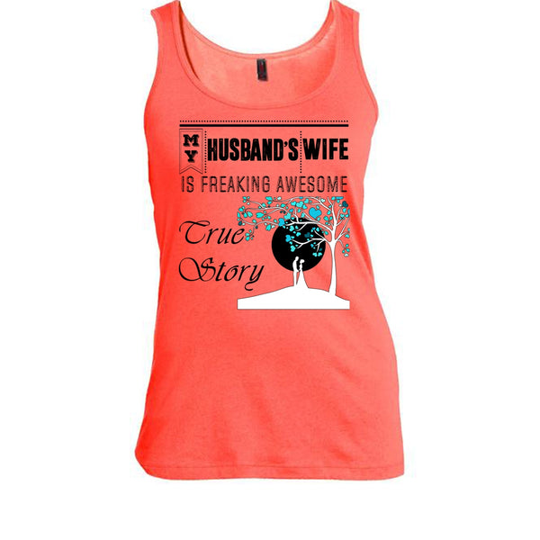 My Husband's Wife T Shirt, Coolest Wife T Shirt, Awesome t-shirts