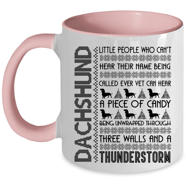 Christmas Gift For Dog Lover Coffee Mug, Dachshund Accent Mug