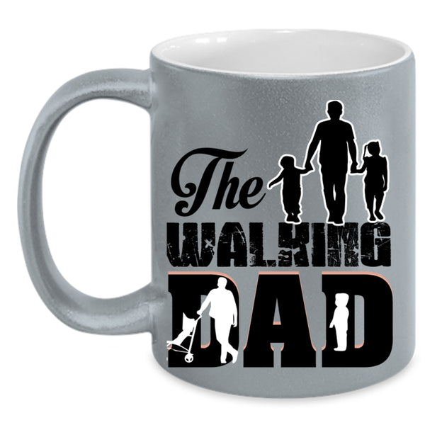 Funny Gift For Dad Coffee Mug, The Walking Dad Accent Mug