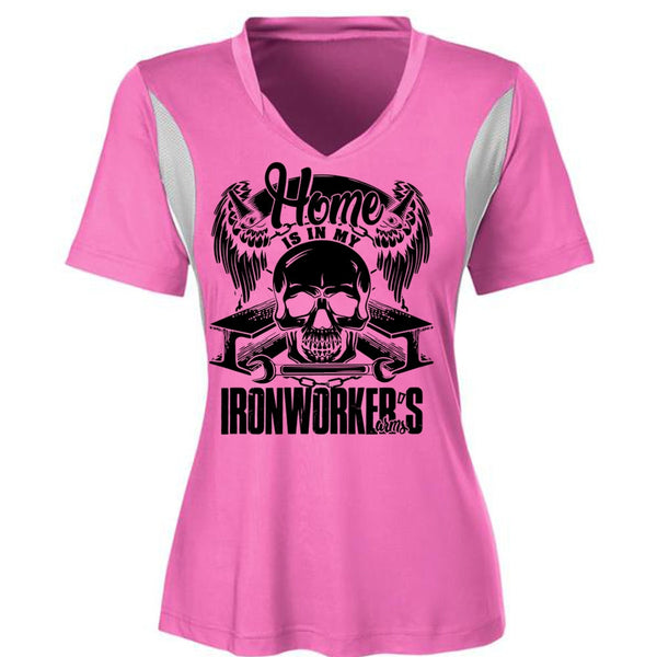 Home Is In My Ironworker's Arms T Shirt, I Love Ironworker T Shirt, Awesome T-Shirts