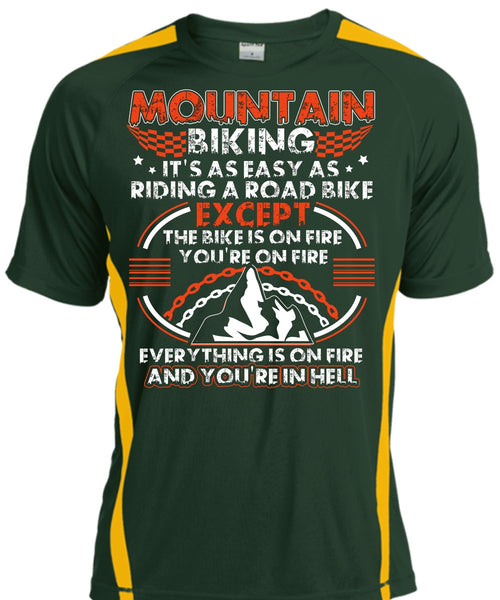 Mountain Biking T Shirt, Riding A Road Bike T Shirt, Cool Shirt