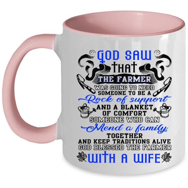 The Farmer With A Wife Coffee Mug, Farmer Accent Mug