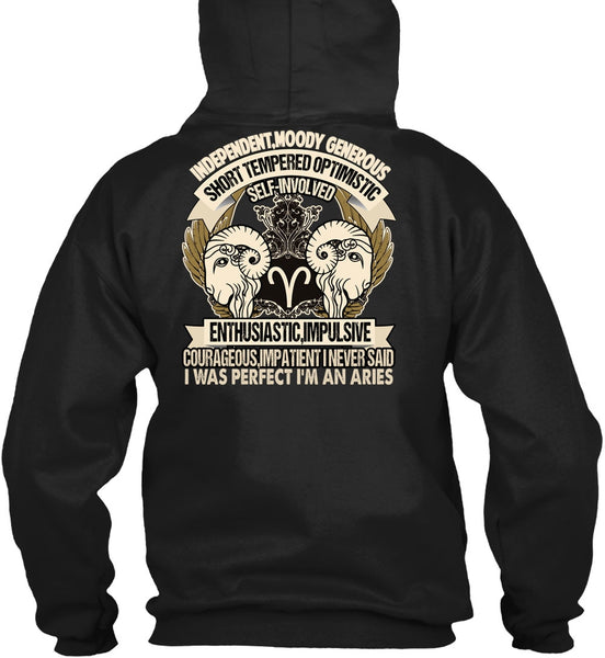 I'm An Aries T Shirt, Short Tempered Optimistic T Shirt