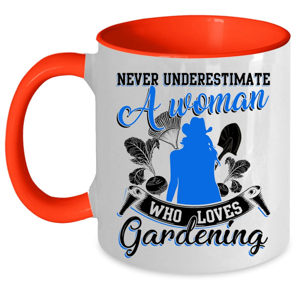 Cool Woman Coffee Mug, A Woman Loves Gardening Accent Mug
