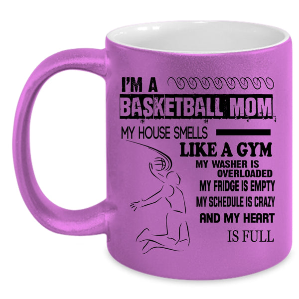 Awesome Basketball Mom Coffee Mug, I'm A Basketball Mom Accent Mug