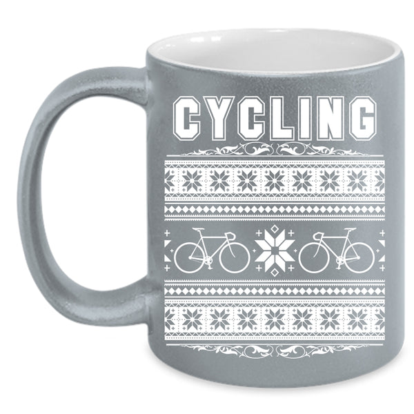 Cycling Coffee Mug, I Love Christmas  Coffee Cup