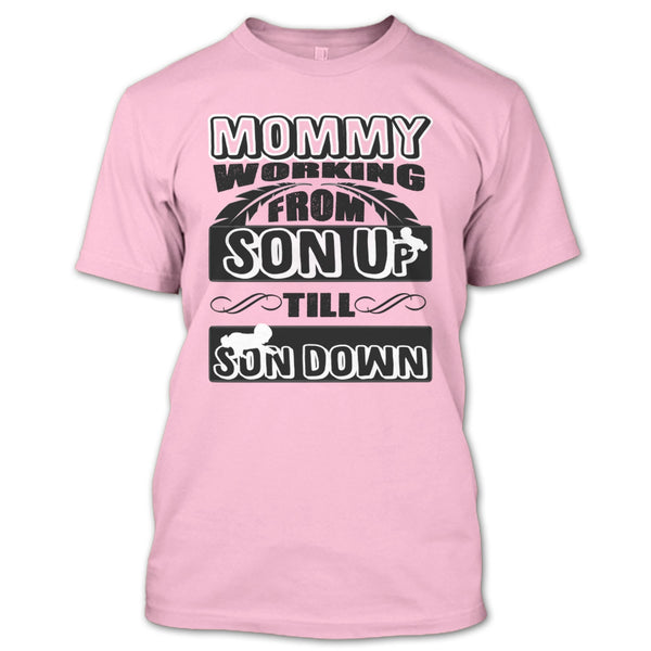 A black t-shirt with the shopify logo