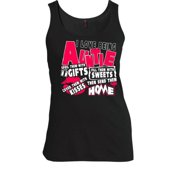I Love Being Auntie T Shirt, I Am A Aunt Tank Top
