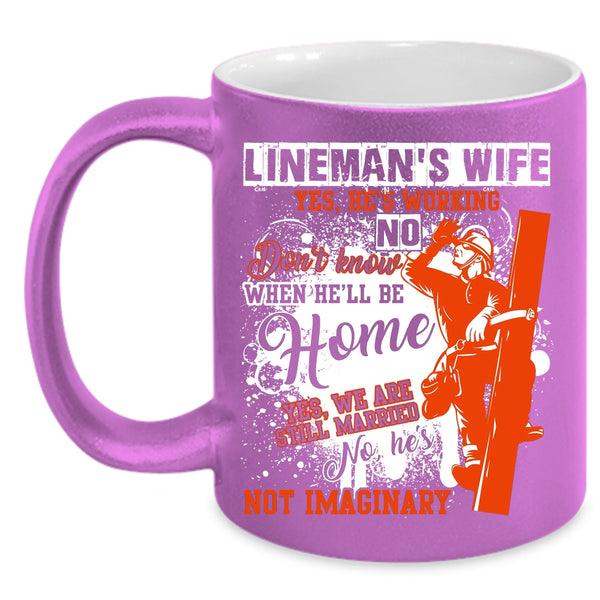 Lineman's Wife Coffee Mug, Cute Lineman's Wife Coffee Cup