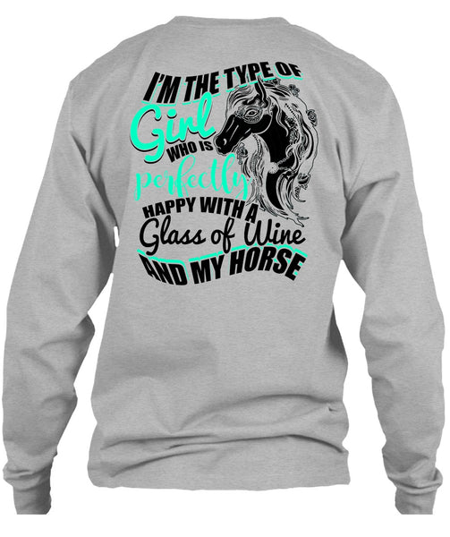 Glass Of Wine And My Horse T Shirt, I Love Horse T Shirt